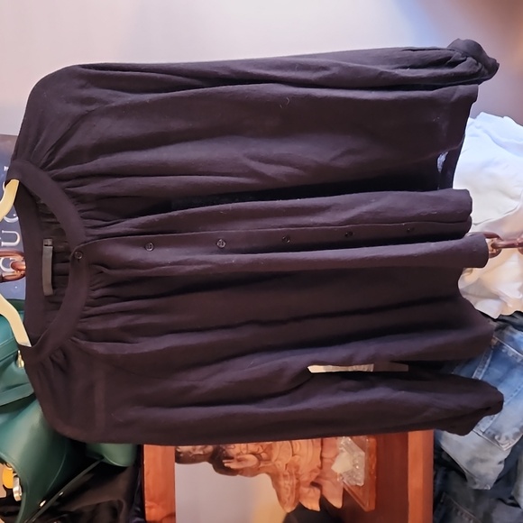 Jenni Kayne EUC black sheer blouse - Picture 2 of 7